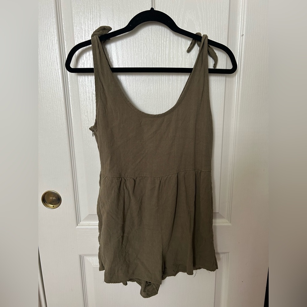 army green romper